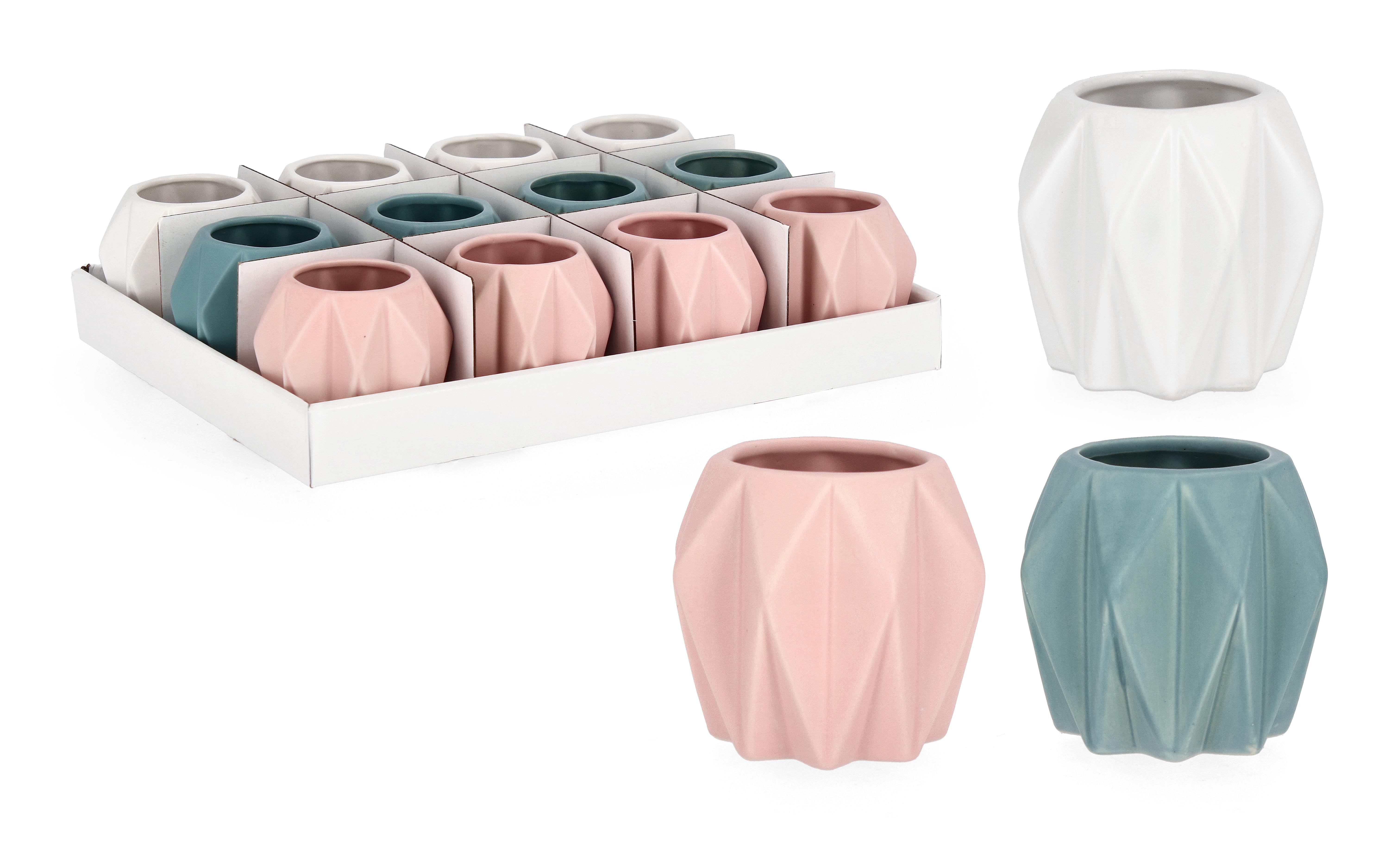 Vaza Jaymi Alb Albastru Roz D10 Ass3